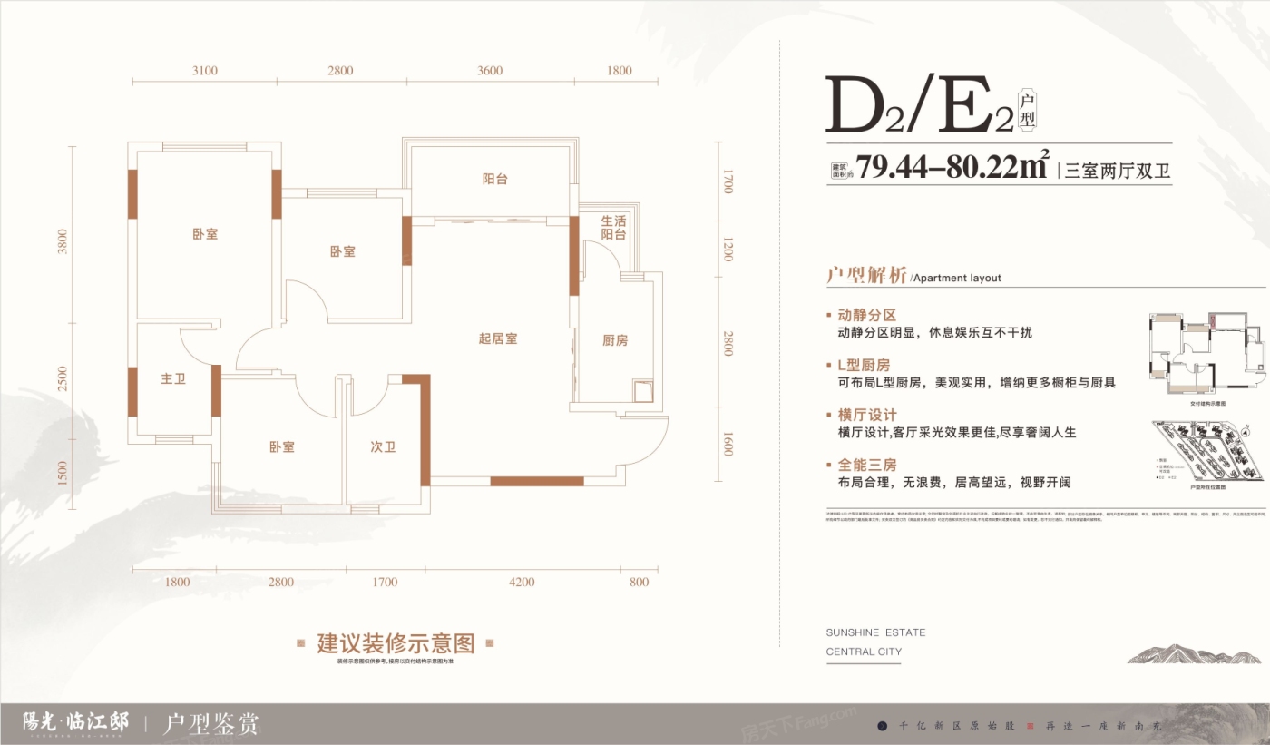 南充人气top5阳光·江东首席 vs 阳光·临江邸