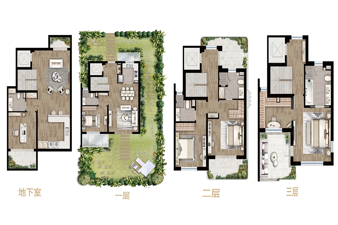 户型解析:各个空间户型方正,方便室内家具布置;全明户型,各部分空间