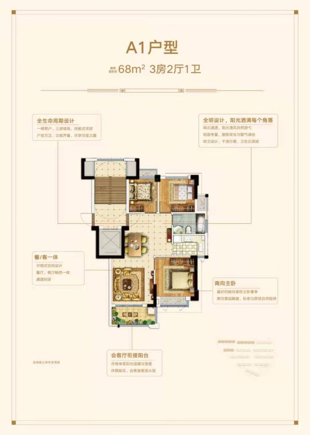 深度解析:世茂璀璨天宸68㎡户型待售