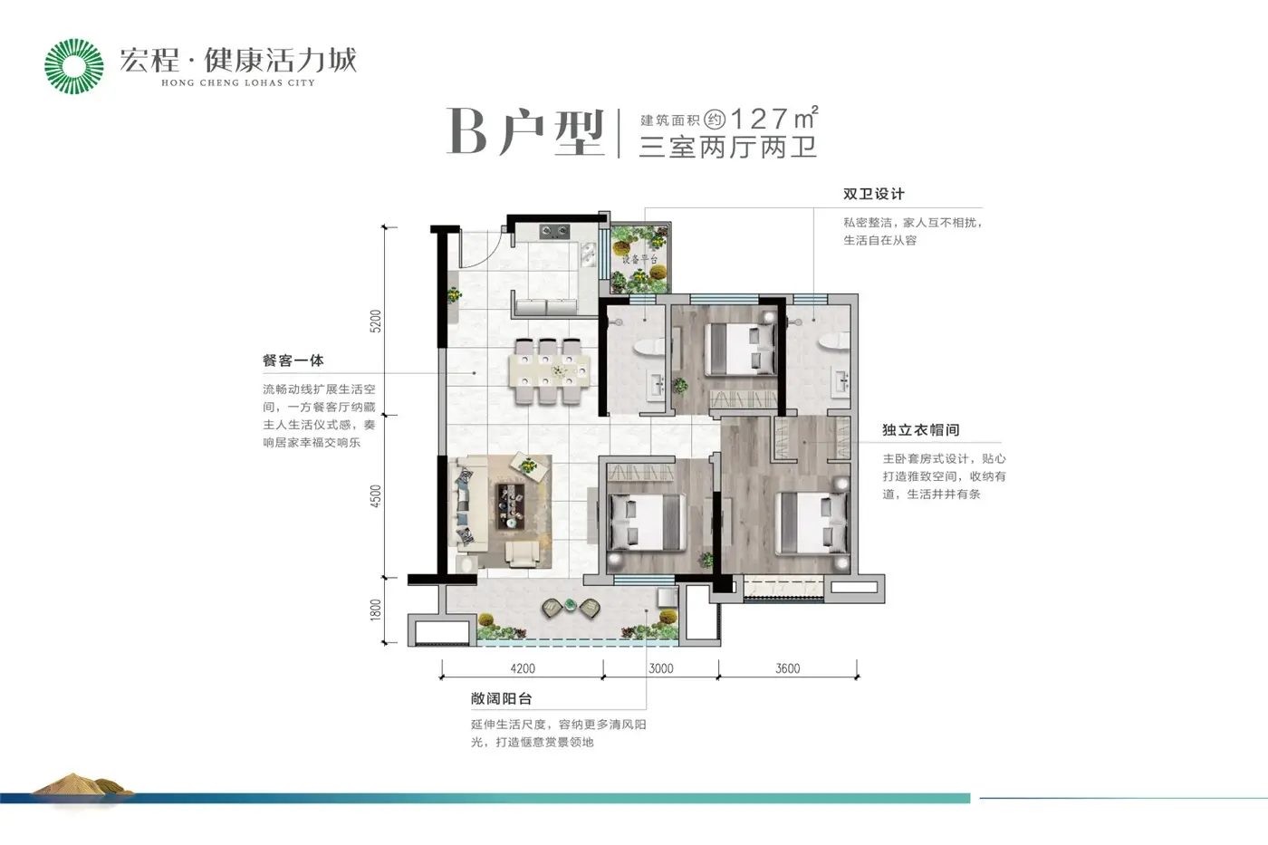 宏程·健康活力城户型图