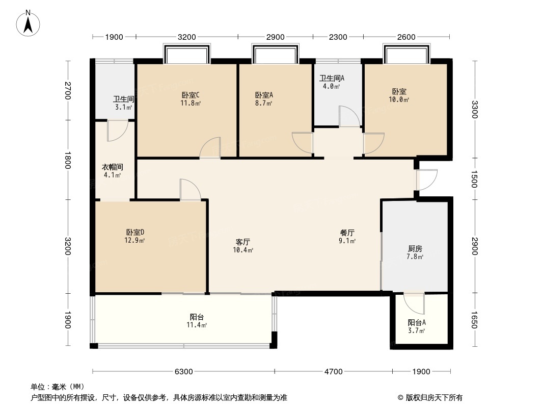 恒大滨河左岸户型图