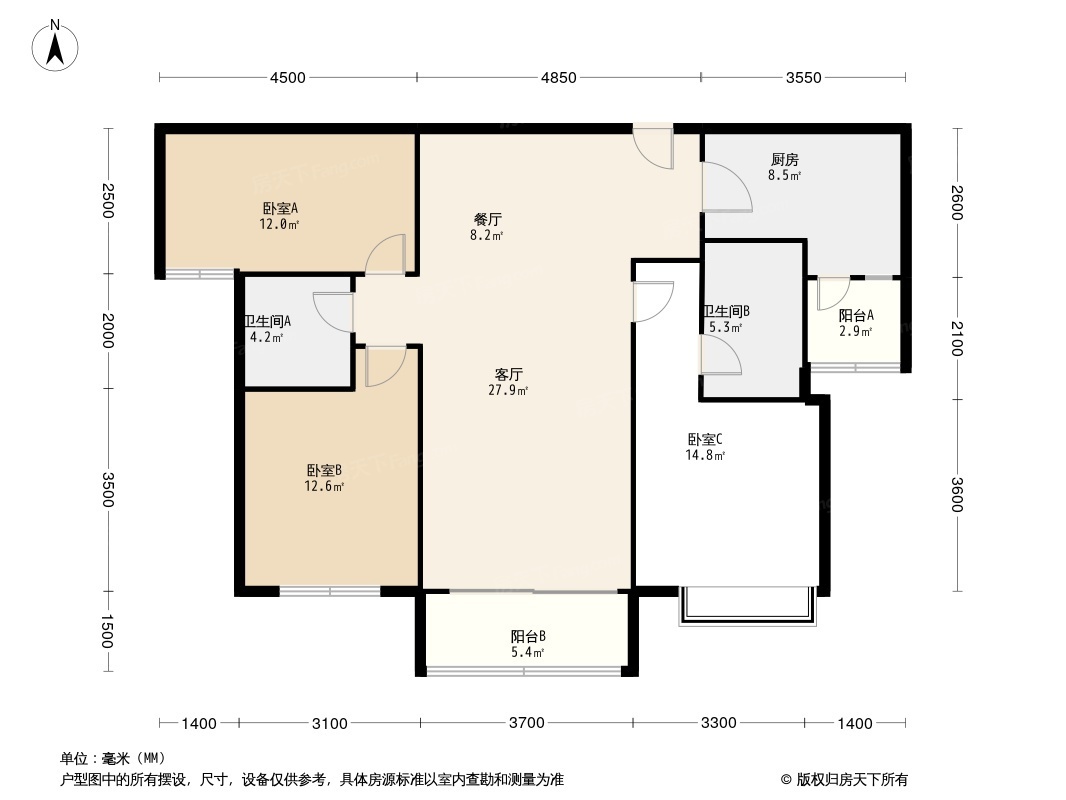 首开龙湖紫云赋项目户型图