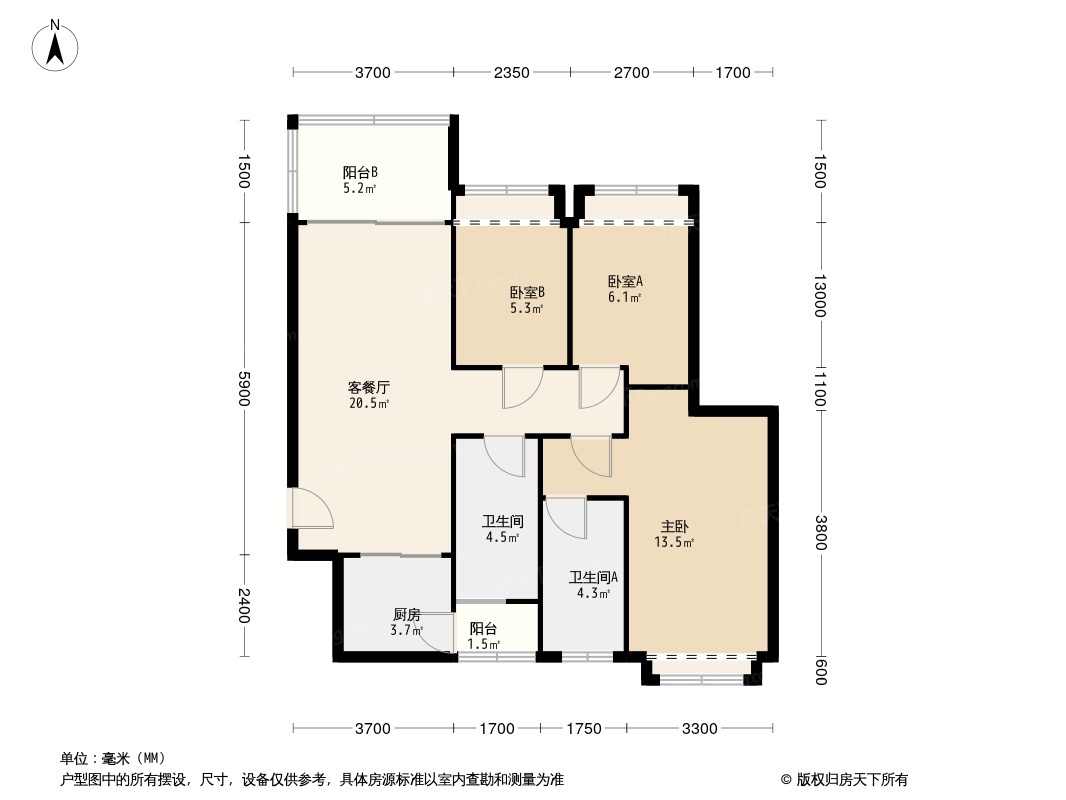 恒大御澜庭户型图