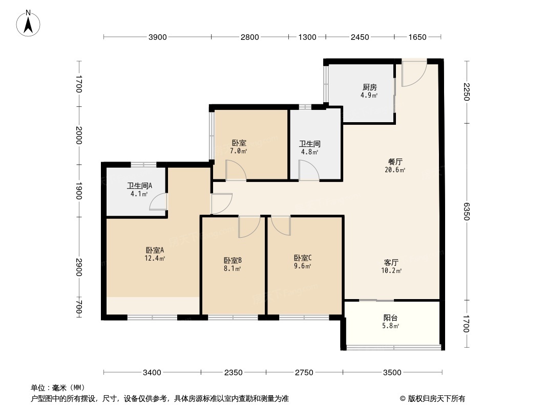 东关珺府户型图