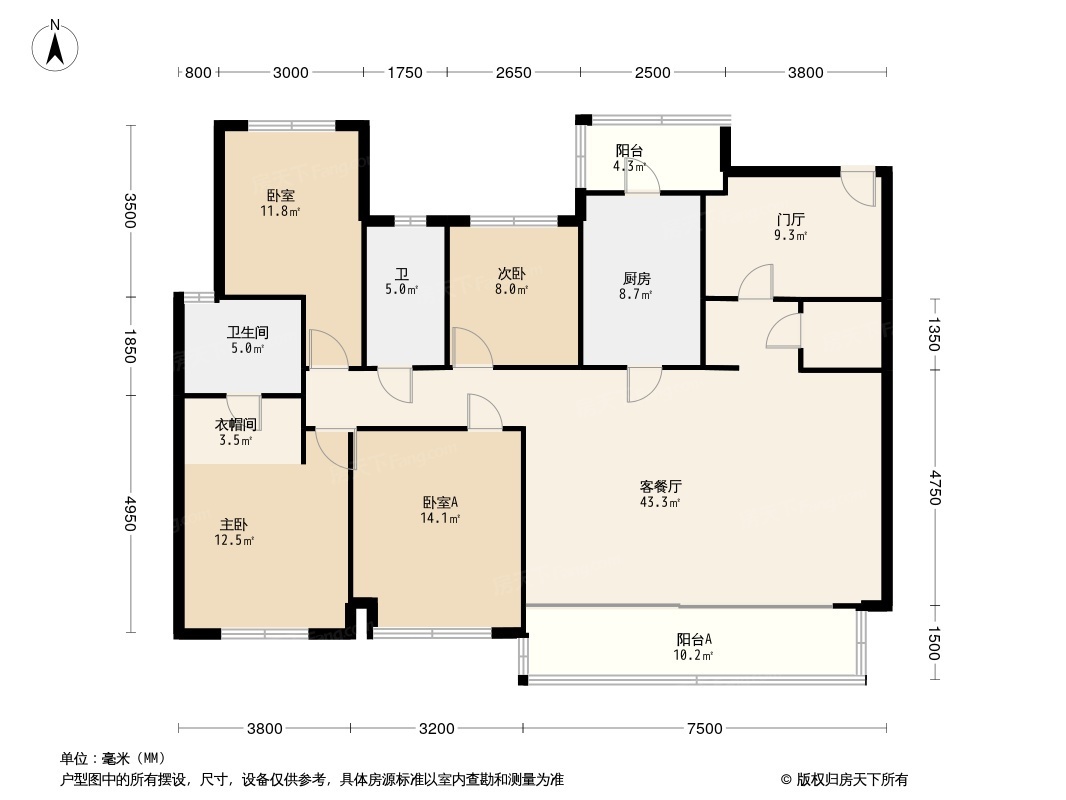 首开龙湖景粼玖序户型图