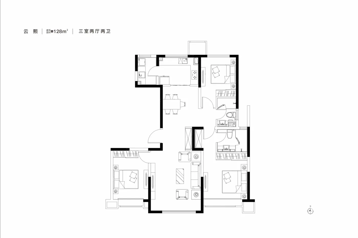 户型图:云熙128平