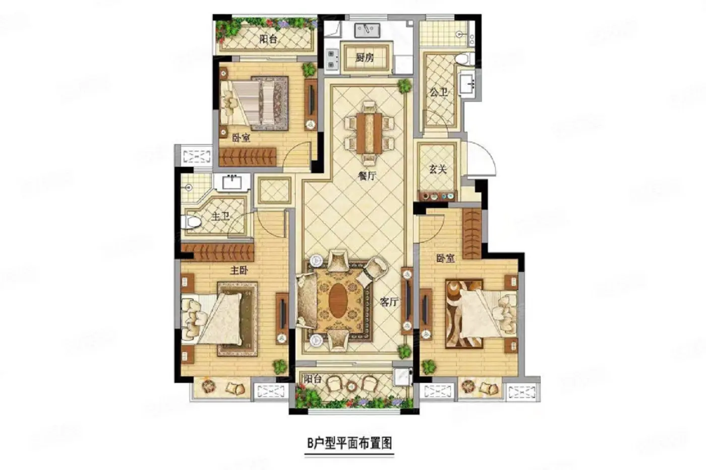 户型图:125㎡