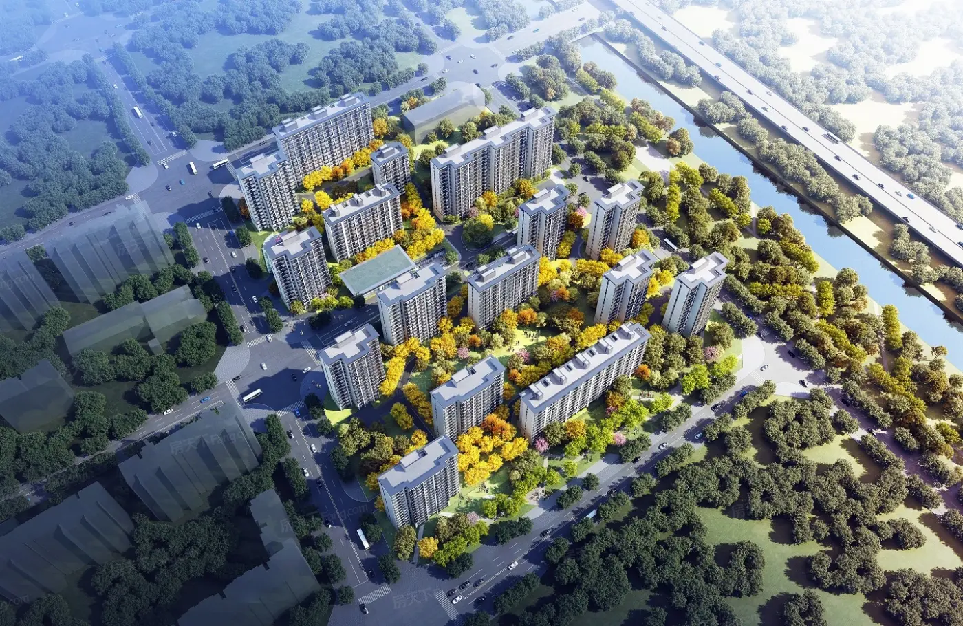 效果图:鸟瞰效果图