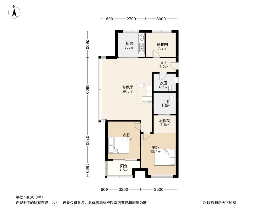 户型图:G1户型