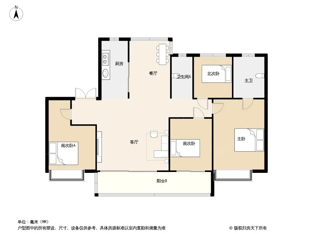 户型图:C176㎡