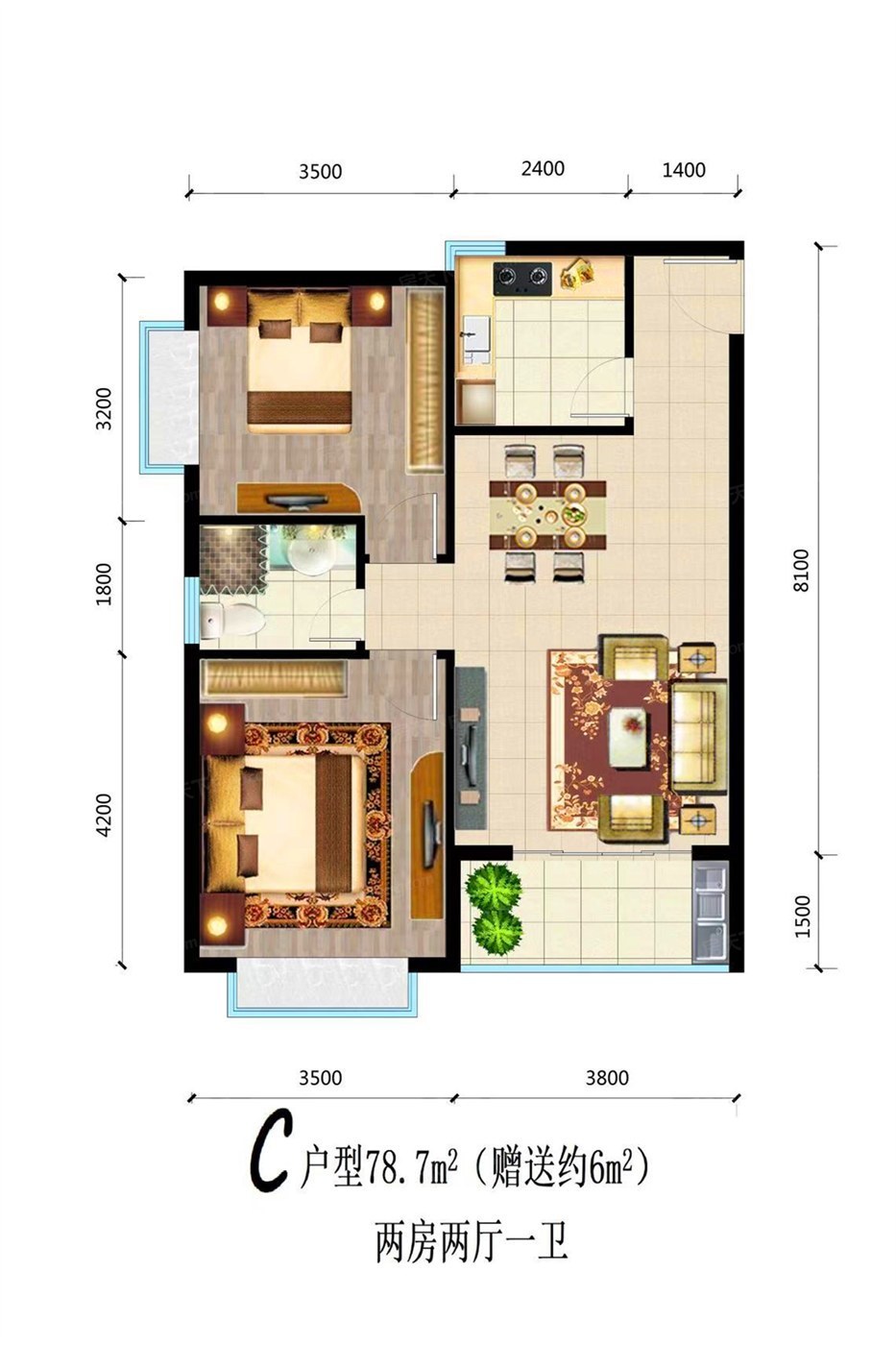 户型图:三期C户型