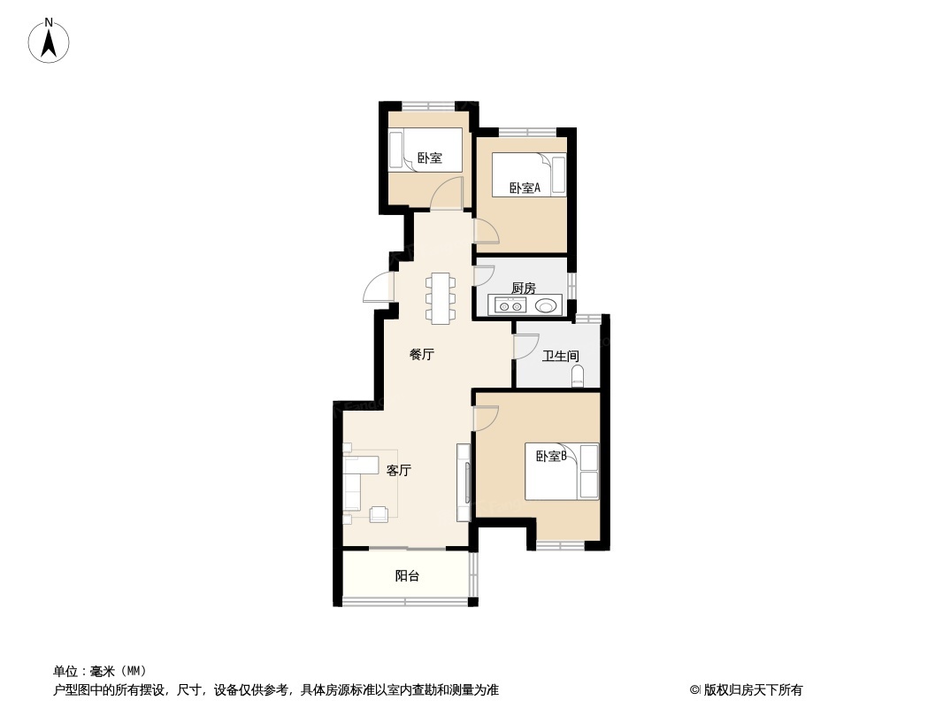 户型图:95户型