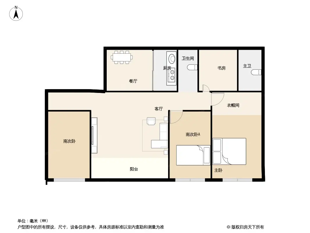 户型图:领峰-142㎡