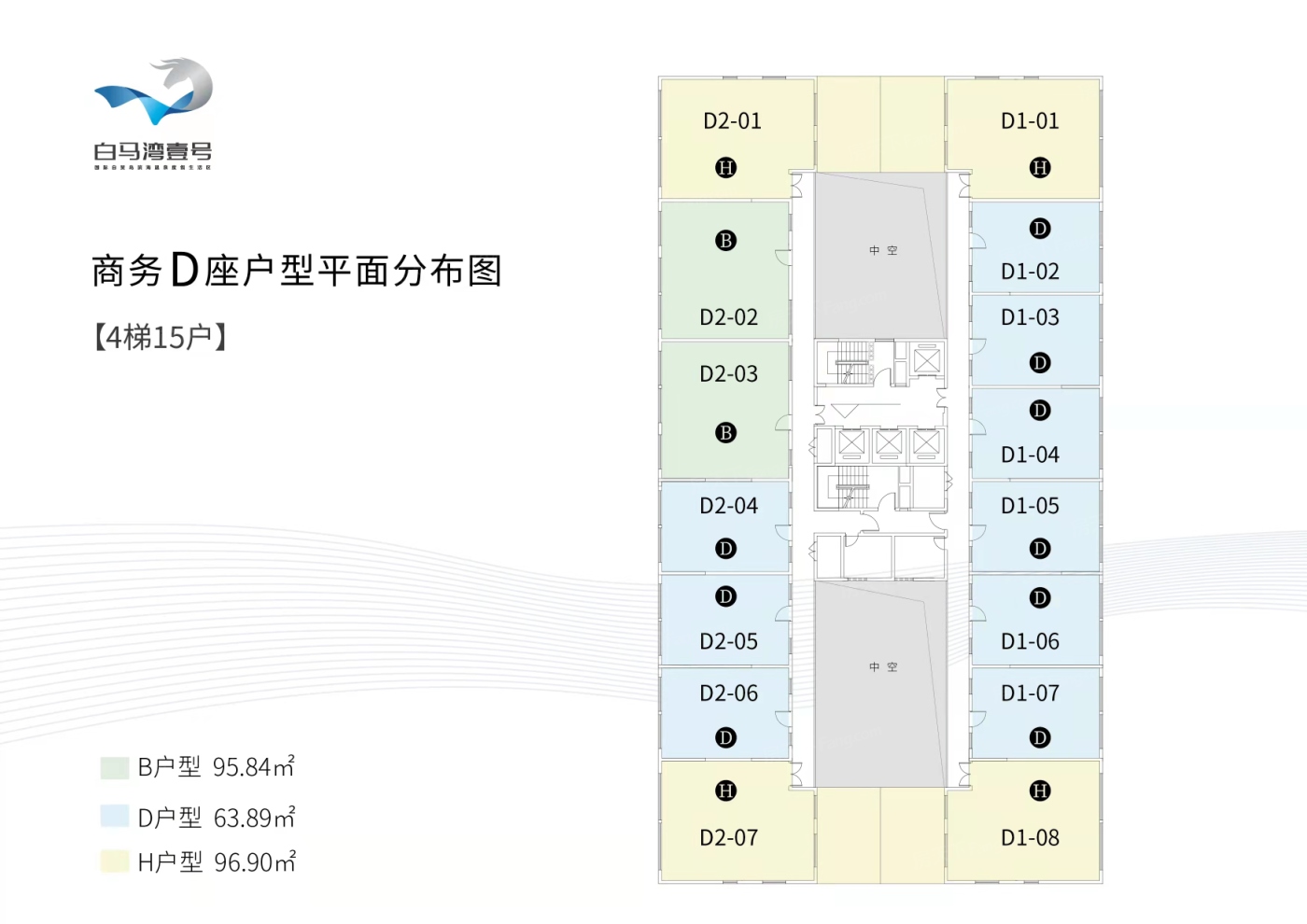 户型图:D座户型分布图