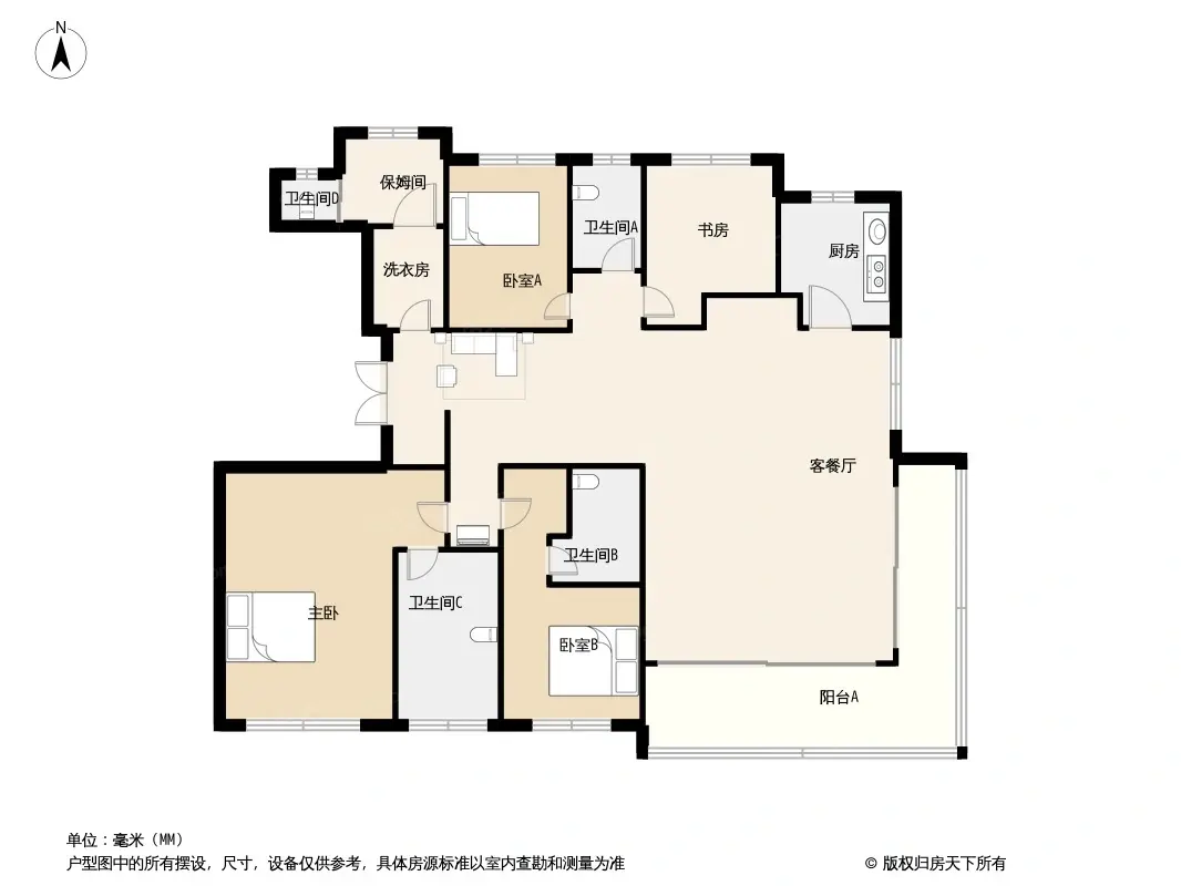 房天下>南通新房>楼盘资讯>正文>招商滨江玺主力户型有5室2厅4卫1厨