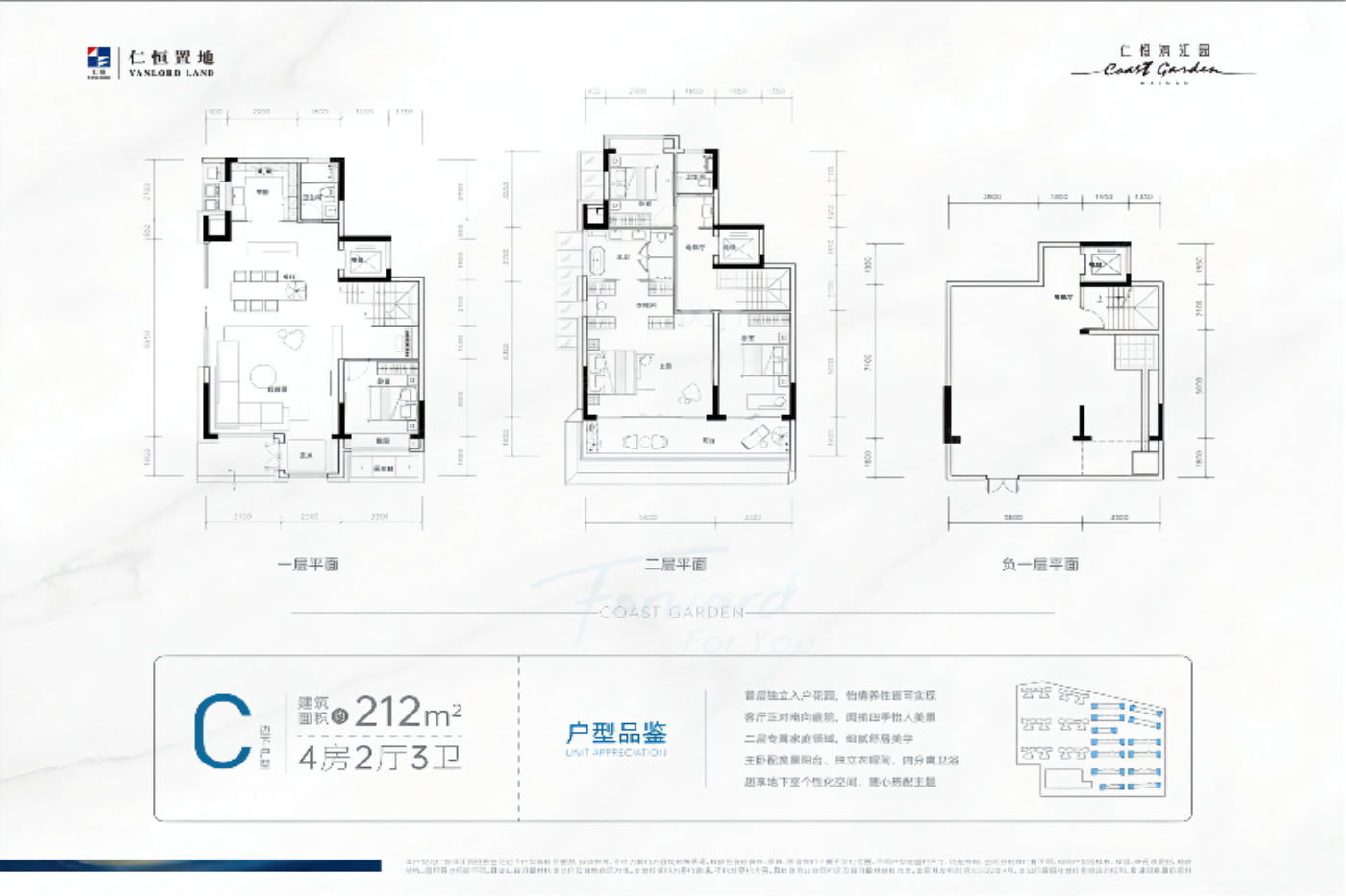 户型图:二期颂园低密住宅C户型（下边户）