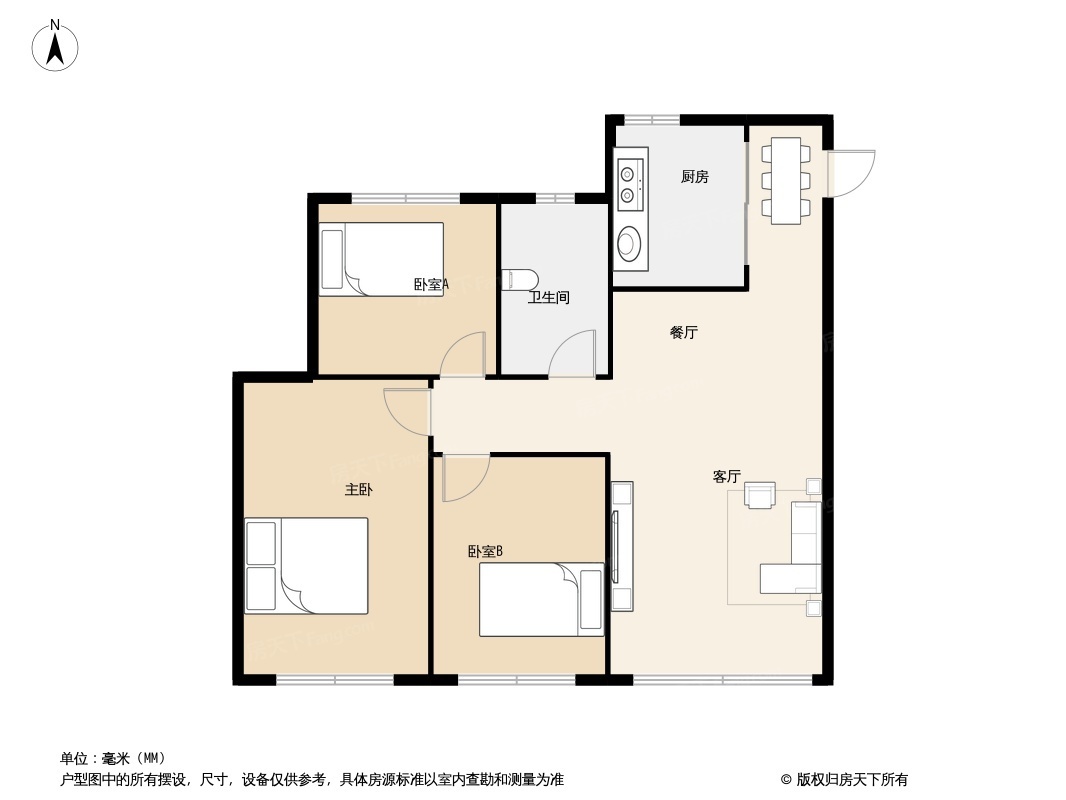 户型图:92平户型