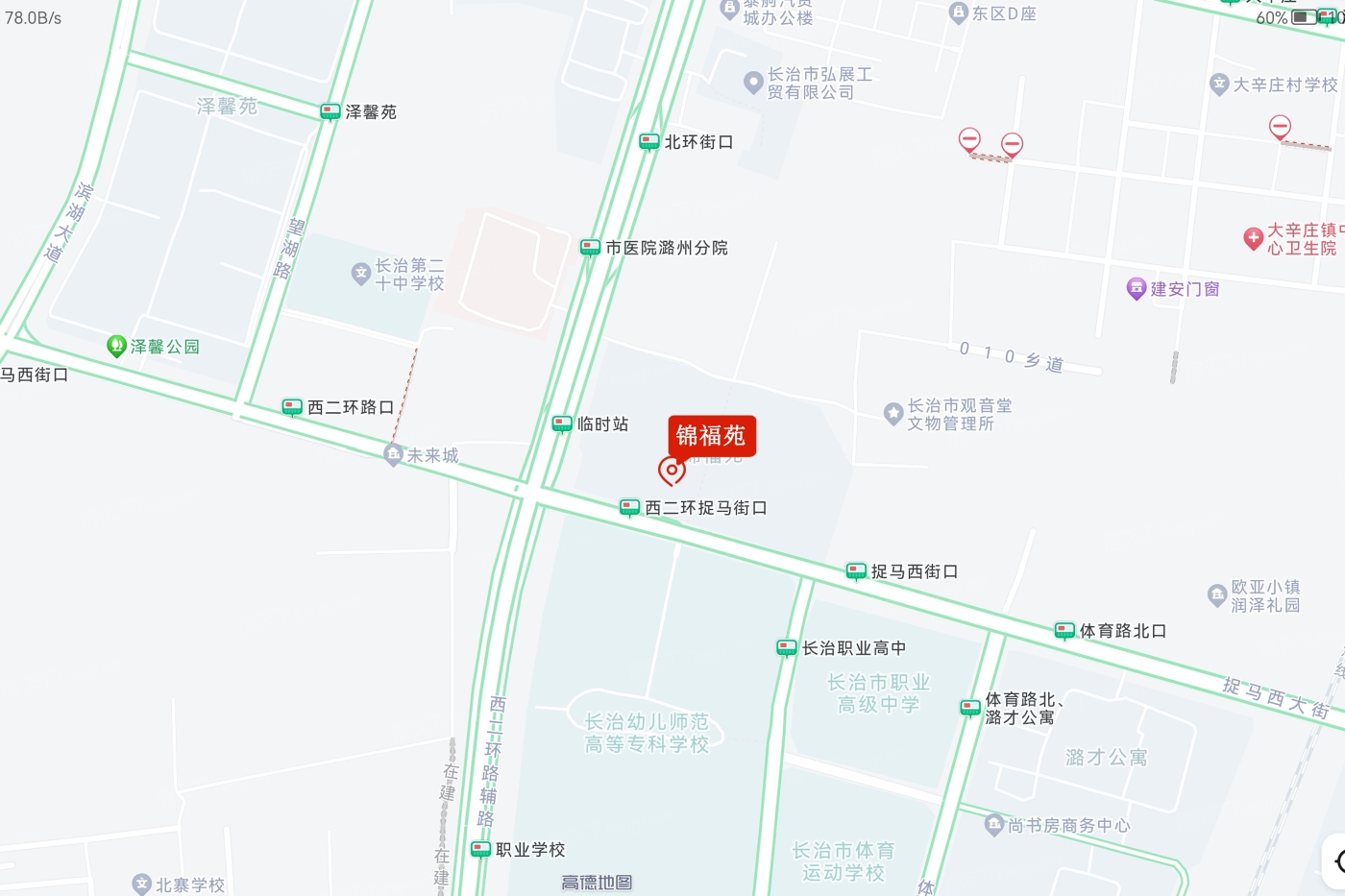 交通图:锦福苑 电子地图