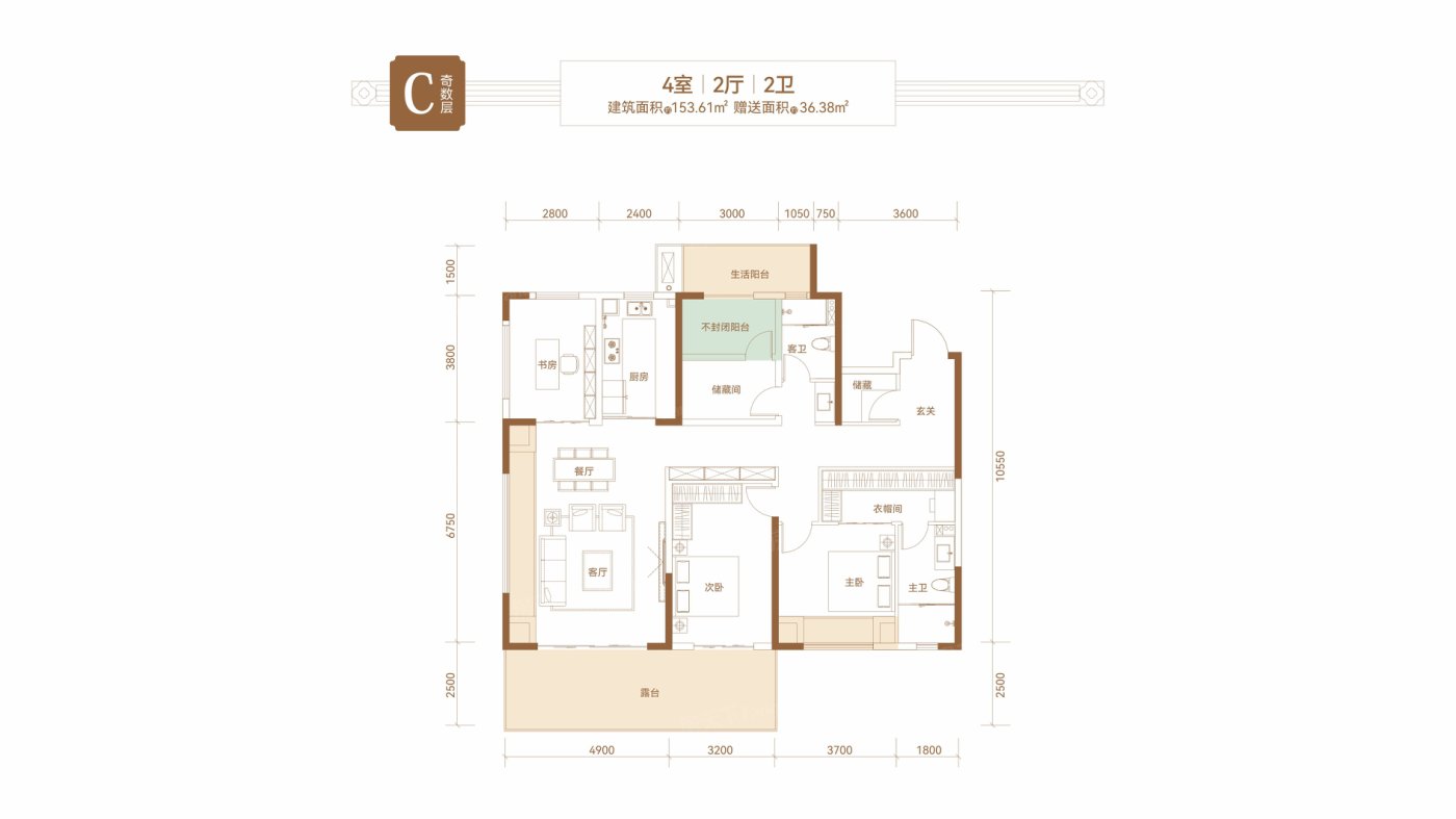 户型图:C户型（奇数层）