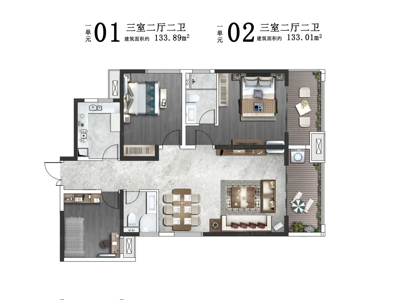 户型图:133㎡户型