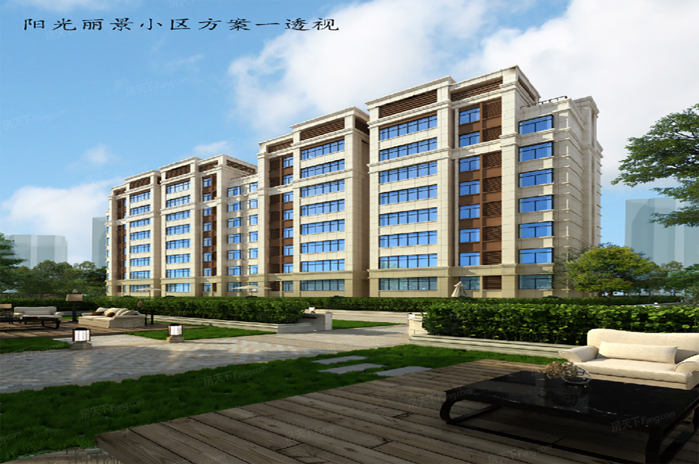 尉犁县 阳光丽景小区效果图