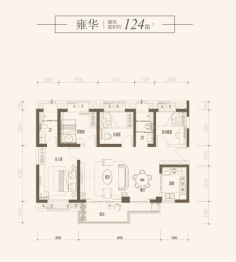 碧桂园 · 天樾4室2厅1厨2卫建面124.00㎡