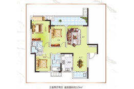 柘城建业春天里3室2厅1厨2卫建面125.00㎡