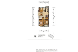 宁波大爱书院3室2厅1厨2卫建面115.00㎡