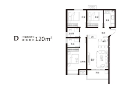 中晟上宾城3室2厅1厨2卫建面120.00㎡