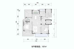 瘦西湖花园3室2厅1厨1卫建面107.00㎡