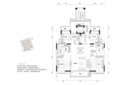 绿地新里海玥公馆4室2厅1厨3卫建面164.06㎡