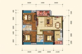 金雁·欧城联邦3室2厅1厨2卫建面113.00㎡