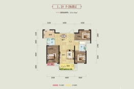 富兴御城3室2厅1厨2卫建面118.84㎡