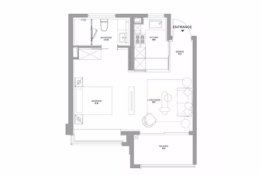 首创天阅滨江1室1厅1厨1卫建面65.00㎡