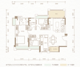 钰海美筑3室2厅1厨2卫建面102.00㎡