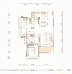 钰海美筑3室2厅1厨2卫建面103.00㎡