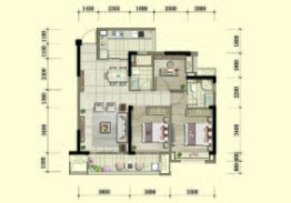 西溪首府3室2厅1厨2卫建面106.39㎡