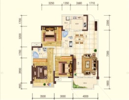 中央绿洲3室2厅1厨2卫建面105.05㎡