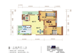 星悦公馆3室2厅1厨1卫建面106.43㎡