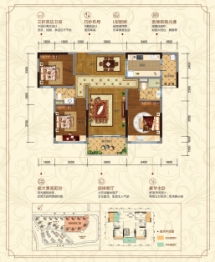 御景湾4室2厅1厨2卫建面144.50㎡