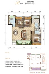 荣盛锦绣南山（商铺）4室2厅1厨2卫建面119.00㎡