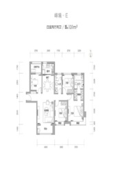 合景誉峰4室2厅1厨2卫建面131.00㎡