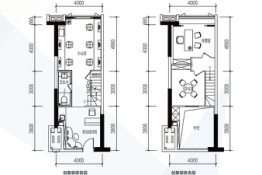 敏捷·尚品国际（商用）2室1卫建面59.29㎡