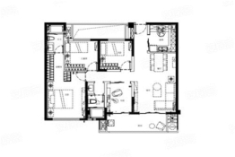 三盛璞悦滨江4室2厅1厨2卫建面108.00㎡