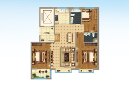 中房爱悦城3室2厅1厨2卫建面117.00㎡