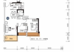 盛迪嘉·光明1号2室2厅1厨1卫建面73.11㎡