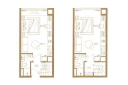 昆仑府2室2厅1厨2卫建面45.00㎡