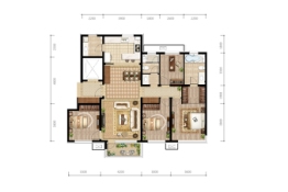 其仕和悦4室2厅1厨2卫建面142.00㎡