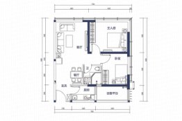 绿地总部中心2室2厅1厨1卫建面81.77㎡