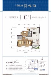 晨华远通上城3室2厅1厨2卫建面105.00㎡